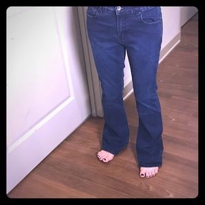 Flare leg jeans dark blue